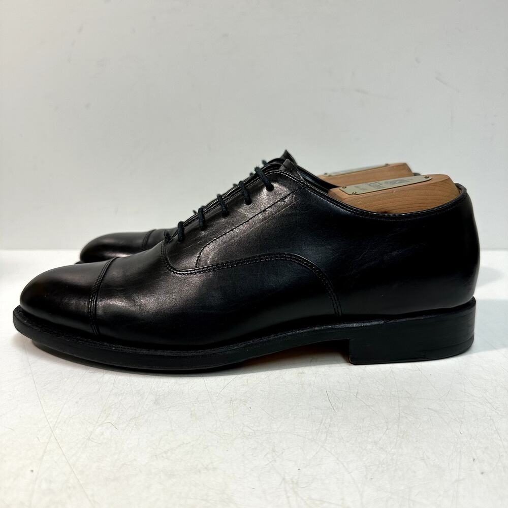 FULLY RESOLED Grant Stone x J. Crew Black Cap Toe Oxford Bench Made EUC 7 D